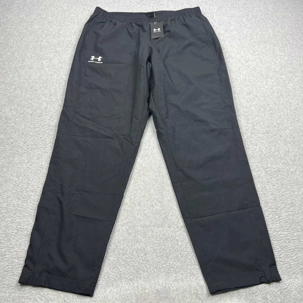 NEW Under Armour Vital Woven Pants Mens XL Black Mesh Lined Ankle Zip 1352031